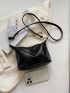 New Solid Button Simple Versatile Women's Diagonal Shoulder Bag