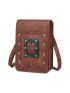 Women's Shoulder Crossbody Bag Outdoor Skull Motorcycle Bag Mobile Phone Bag