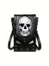 Women's Shoulder Crossbody Bag Outdoor Skull Motorcycle Bag Mobile Phone Bag