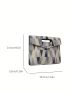 Geometric Pattern Envelope Bag Flap PU Fashionable