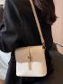 Mini Flap Bucket Bag Two Tone