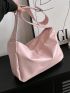 Minimalist Hobo Bag PU Pink