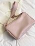 Minimalist Hobo Bag PU Pink