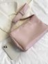 Minimalist Hobo Bag PU Pink