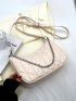 Quilted Hobo Bag Chain PU