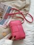 Weave Detail Phone Wallet With Zipper PU Fashionable