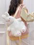 Fuzzy Novelty Bag Cartoon Rabbit Design Polyester Cute