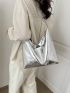 Metallic Hobo Bag Funky Silver