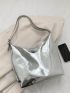 Metallic Hobo Bag Funky Silver