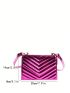 Mini Flap Square Bag Quilted Pattern Metallic Funky