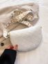 Small Fanny Pack Embossed Detail Chain Decor