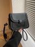 Mini Flap Square Bag Minimalist Black