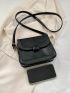 Mini Flap Square Bag Minimalist Black