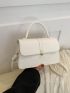 Twist Lock Square Bag Flap White PU