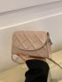 Mini Flap Square Bag Embossed Detail Minimalist