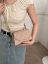 Mini Flap Square Bag Embossed Detail Minimalist