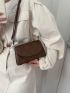 Mini Flap Square Bag Embossed Detail Minimalist