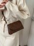 Mini Flap Square Bag Embossed Detail Minimalist