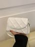 Mini Flap Square Bag Embossed Detail Minimalist