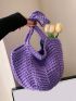 Small Crochet Bag Minimalist Purple