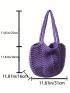 Small Crochet Bag Minimalist Purple