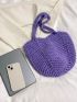 Small Crochet Bag Minimalist Purple