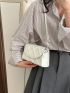 Mini Flap Square Bag Embossed Detail Minimalist