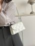 Mini Flap Square Bag Embossed Detail Minimalist