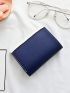 Colorblock Small Wallet Trifold Multi-Function