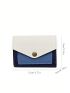 Colorblock Small Wallet Trifold Multi-Function