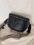 Small Fanny Pack Litchi Embossed Black