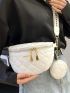 Quilted Fanny Pack With Coin Purse White