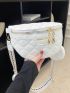 Quilted Fanny Pack With Coin Purse White