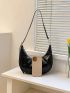 Minimalist Hobo Bag With Bag Charm Small