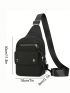 Minimalist Sling Bag Mini Zipper Black