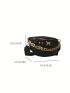 Quilted Artificial Patent Leather Fanny Pack Small Chain Decor