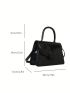 Minimalist Square Bag Mini Flap Black