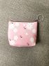 Fashion Flower Pattern Coin Purse Small Fresh Canvas Coin Wallet Lady Girls Earphone Coin Key Money Bag