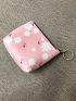 Fashion Flower Pattern Coin Purse Small Fresh Canvas Coin Wallet Lady Girls Earphone Coin Key Money Bag