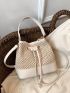 Two Tone Straw Bag Mini Vacation