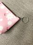 Fashion Flower Pattern Coin Purse Small Fresh Canvas Coin Wallet Lady Girls Earphone Coin Key Money Bag