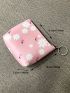 Fashion Flower Pattern Coin Purse Small Fresh Canvas Coin Wallet Lady Girls Earphone Coin Key Money Bag