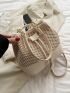 Two Tone Straw Bag Mini Vacation