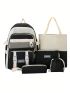 5pcs Bag Sets Backpack Tote Crossbody Bag Pencil Case Coin Purse