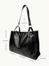 Minimalist Square Bag Large Capacity Black Elegant