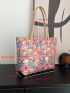 Cartoon Graphic Shoulder Tote Bag Small Double Handle