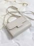 Small Square Bag Crocodile Embossed Flap