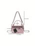 Mini Square Bag Metallic Crocodile Embossed Top Handle