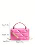 Quilted Square Bag Mini Flap Pink