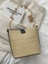 Two Tone Straw Bag Mini Vacation